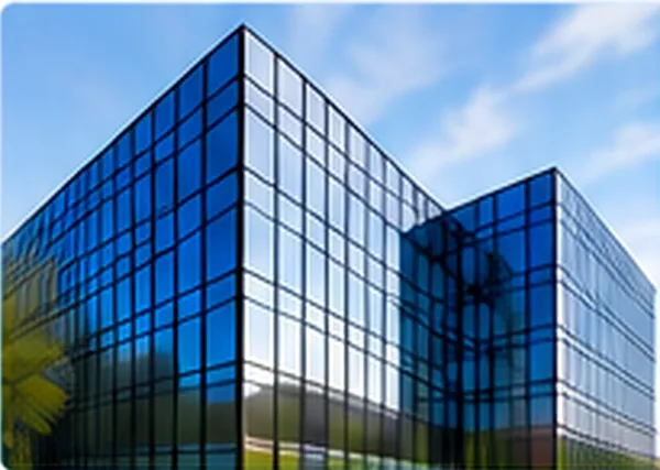 Modern glass office building